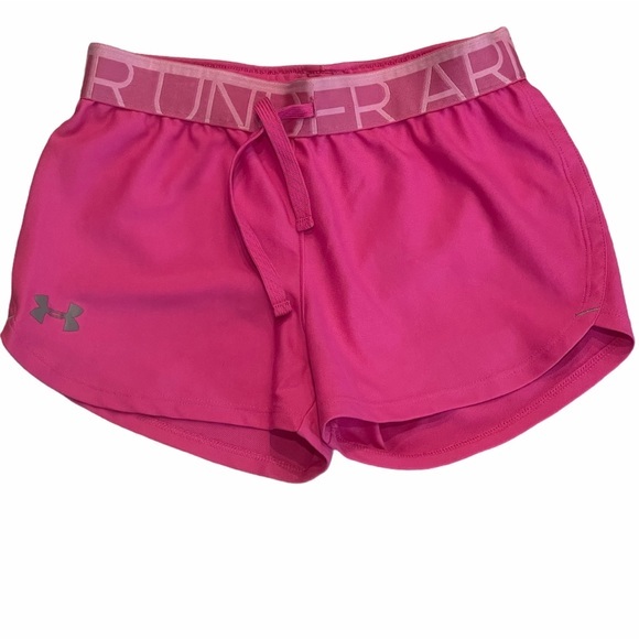 UNDER ARMOUR Girls Loose HeatGear Running Shorts - Picture 1 of 5
